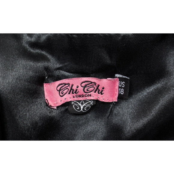 Chi Chi London Plus Size 18 Premium Lace Dress Black Scallop Hem Whimsigoth - Picture 4 of 9